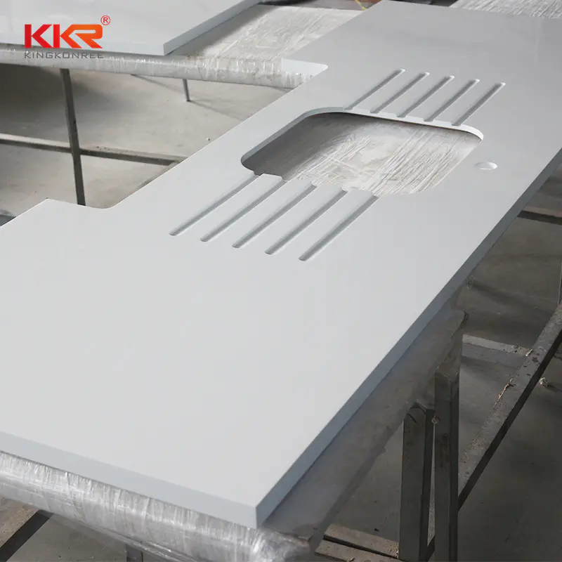 L Shape Artificial Stone Solid Surface Kitchen Countertop KKR-KC001