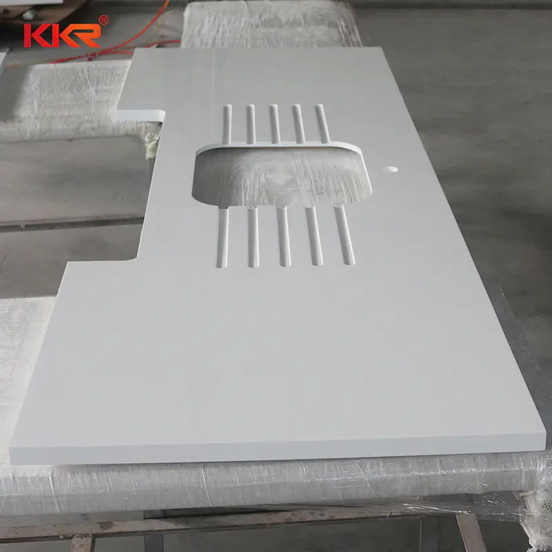 L Shape Artificial Stone Solid Surface Kitchen Countertop KKR-KC001
