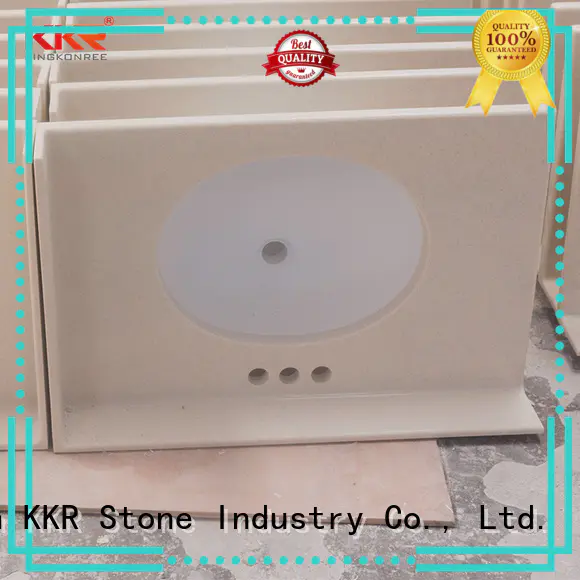 KKR Stone beige vanity countertops certifications for school building
