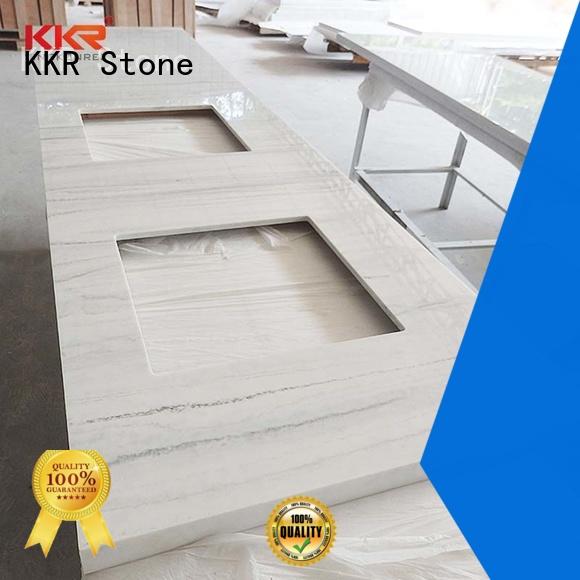 KKR Stone artificial acrylic solid surface countertops beige for worktops
