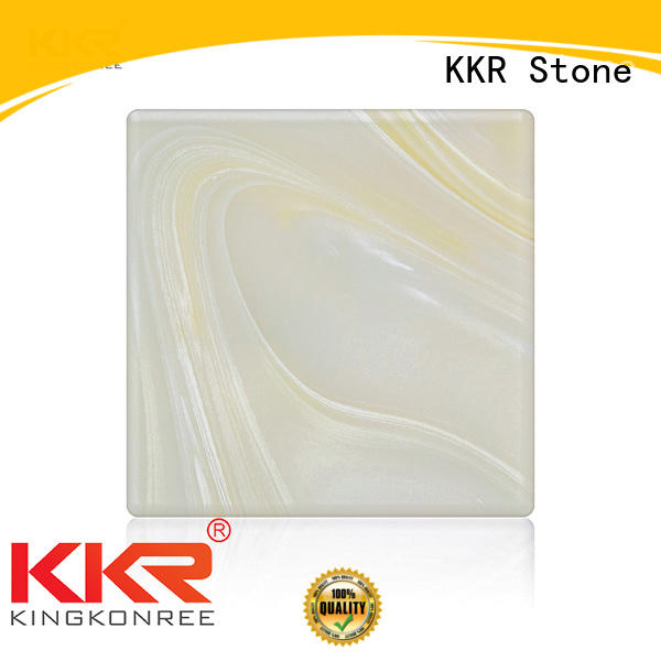 KKR Stone non-polluting translucent solid surface material factory price for school building