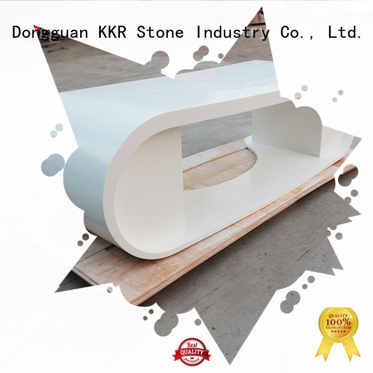 KKR Stone bar curved reception desk widely-use for kitchen tops