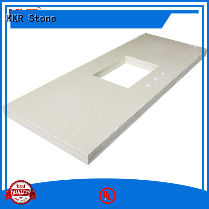 KKR Stone double Sink solid surface bathroom countertops China for worktops