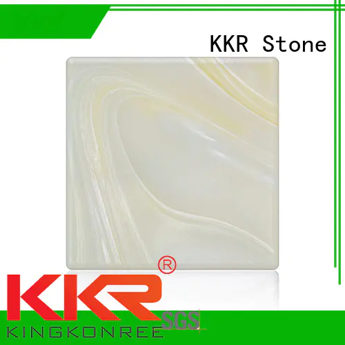 KKR Stone modern art style solid surface material transparent for garden table
