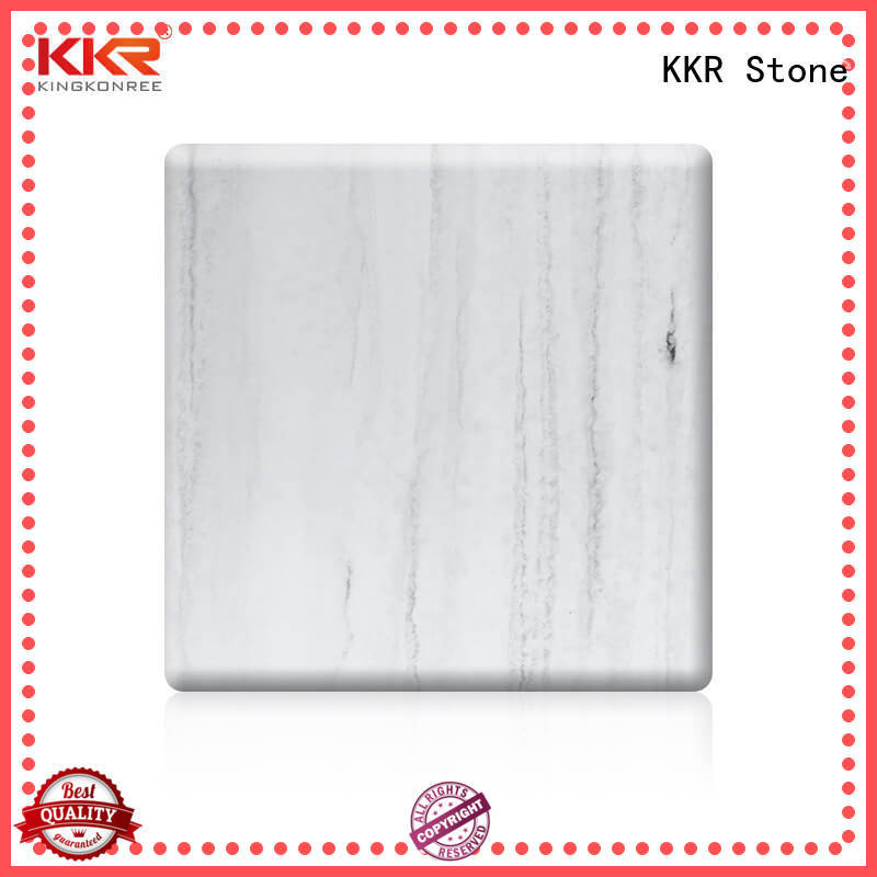 KKR Stone artificial veined solid surface sheets vendor for building