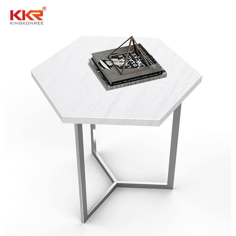 Pentagonal Solid Surface Side Table KKR-ST05
