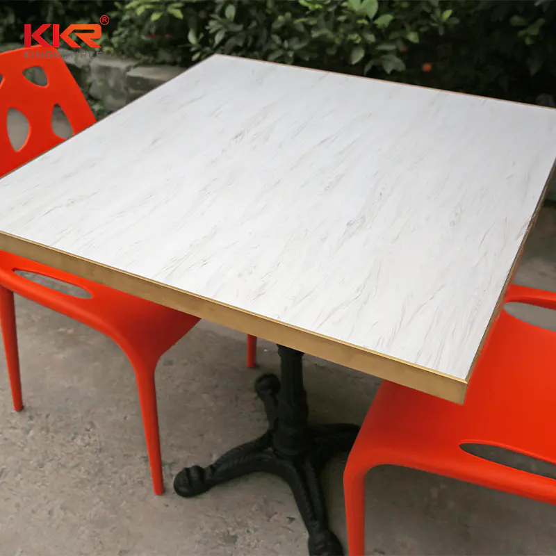 Artificial Stone Texture Marble Pattern Solid Surface Tables KKR-TP1