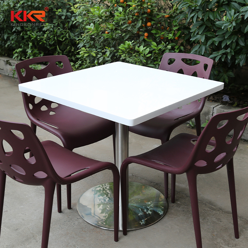 KKR Solid Surface artificial marble dining table supply for indoor use-2