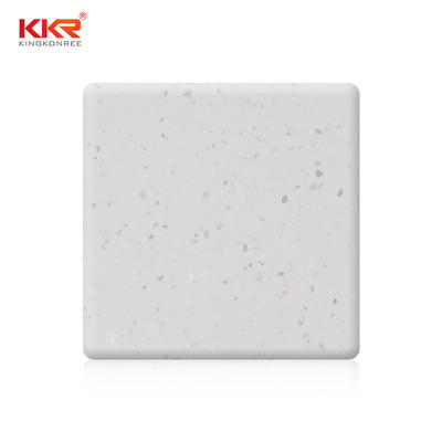 2440mm Length White Small Chips Acrylic Solid Surface Sheet KKR-M1642