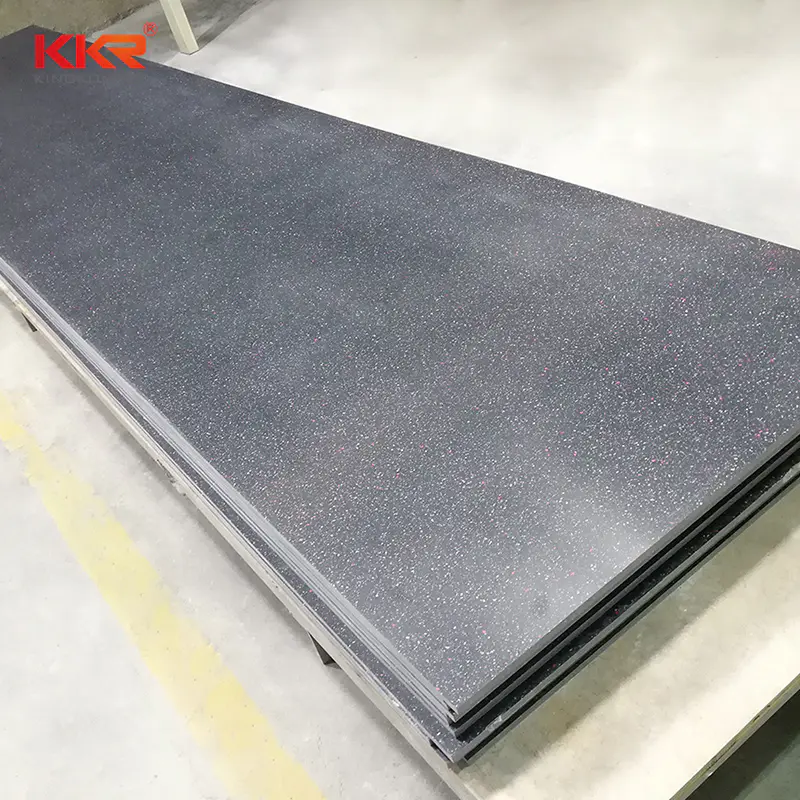 2440mm Black Chips Acrylic Solid Surface Sheets KKR-M1646