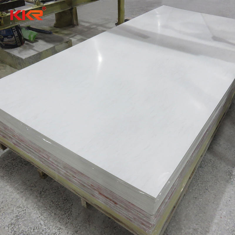 White Marble Texture Pattern Solid Surface Sheets KKR-M8813