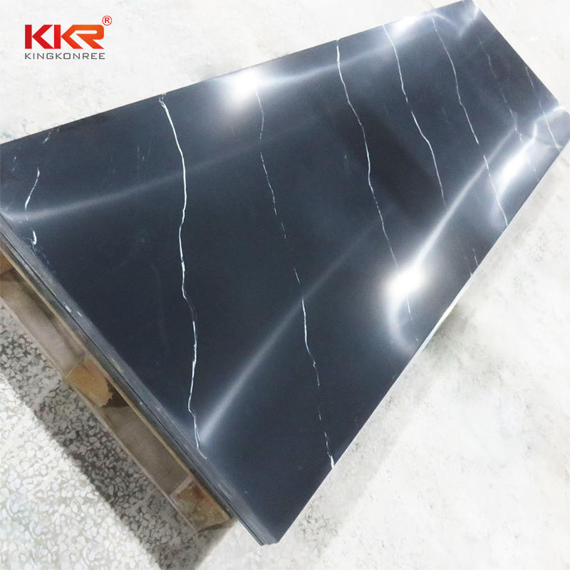 Black Marble Pattern Acrylic Solid Surface Sheet KKR-M8832