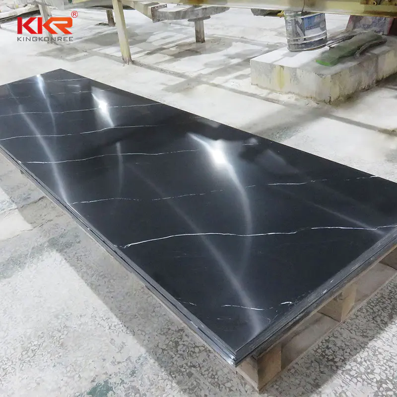 Black Marble Pattern Acrylic Solid Surface Sheet KKR-M8832