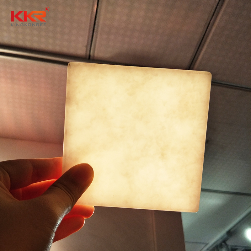 non-polluting translucent solid surface material yellow directly sale for entertainment-2