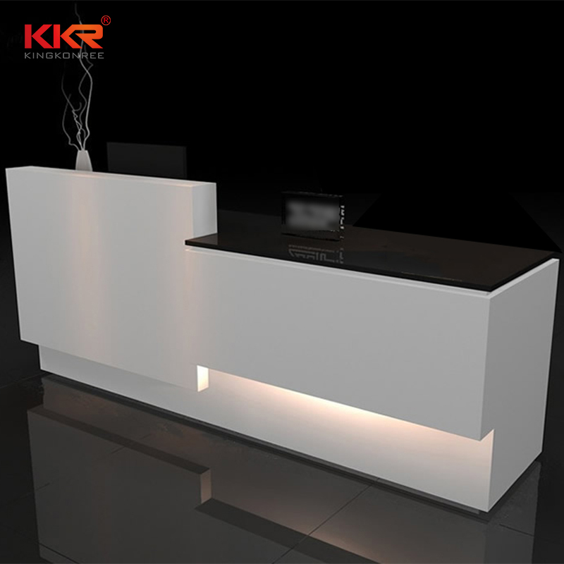 KKR Stone simple solid surface reception desk certifications for table tops-1