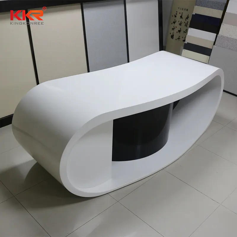 Hot Sales White And Black Solid Surface Office Desk 05