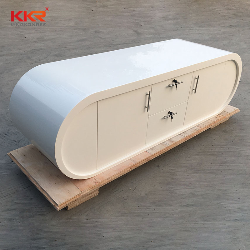 KKR Stone solid surface reception desk free design for kitchen tops-2