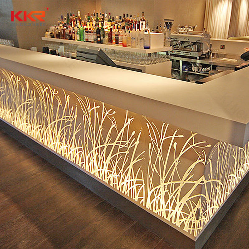 High-end Artificial Stone Translucent Acrylic Solid Surface Bar 01
