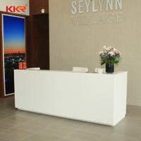 Classic White Artificial Stone Acrylic Solid Surface Reception 002