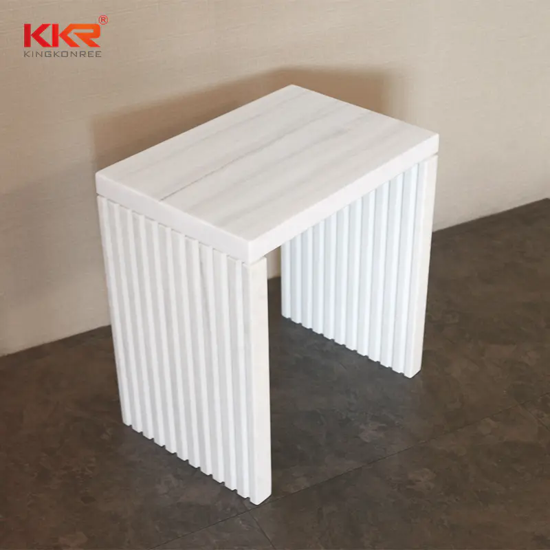 Texture Marble Pattern Solid Surface Stool KKR-Stool-N-A