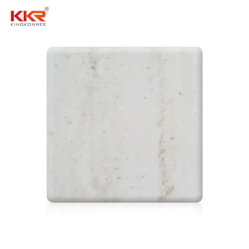 12MM Thickness Texture Marble Color Solid Surface Acrylic Stone Sheet KKK-M6802