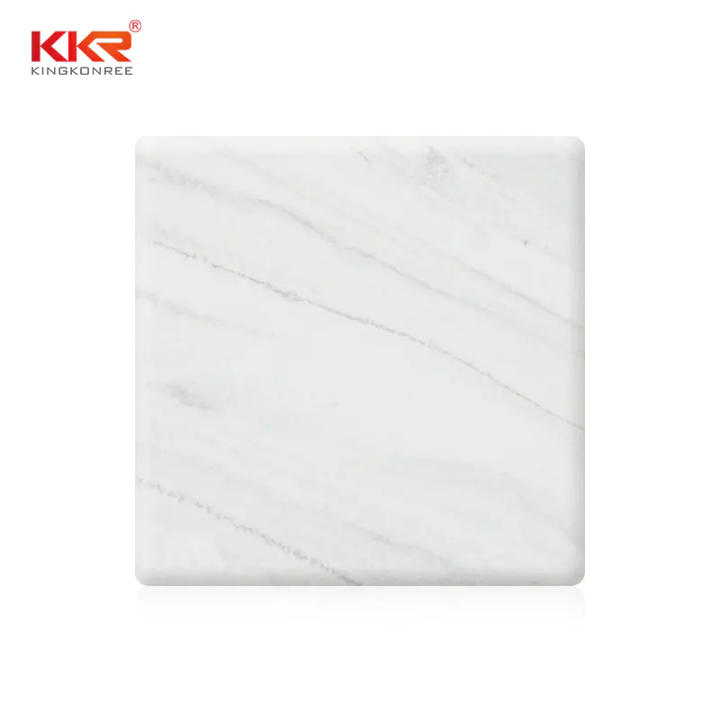 White Marble Black Texture Pattern Solid Surface Sheet KKR-M6805