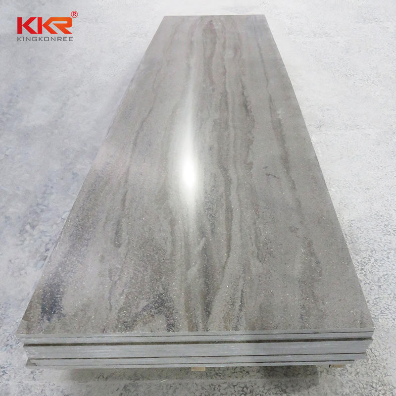 144 Inch Acrylic Marble Stone Texture Solid Surface Slabs KKR-M6809