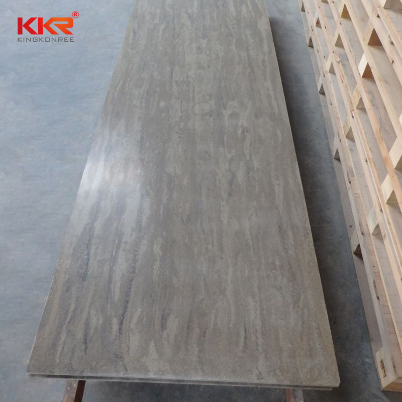 144 Inch Acrylic Marble Stone Texture Solid Surface Slabs KKR-M6809