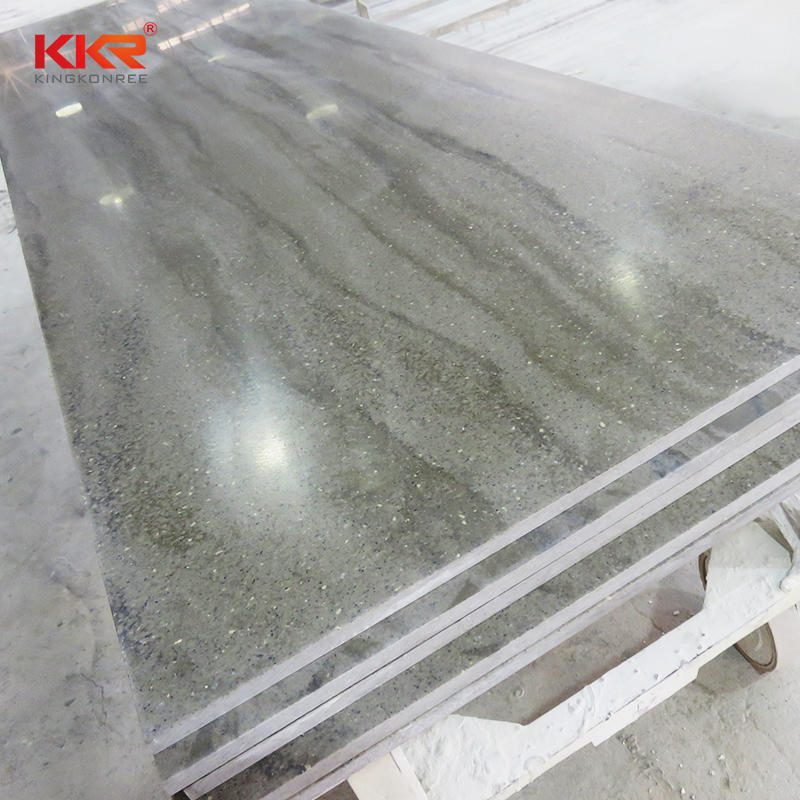 144 Inch Acrylic Marble Stone Texture Solid Surface Slabs KKR-M6809