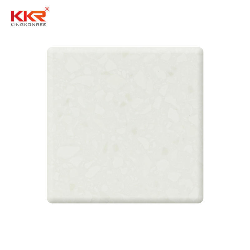 Antarctica Color White Acrylic Solid Surface Sheet With Grains KKR-M1651