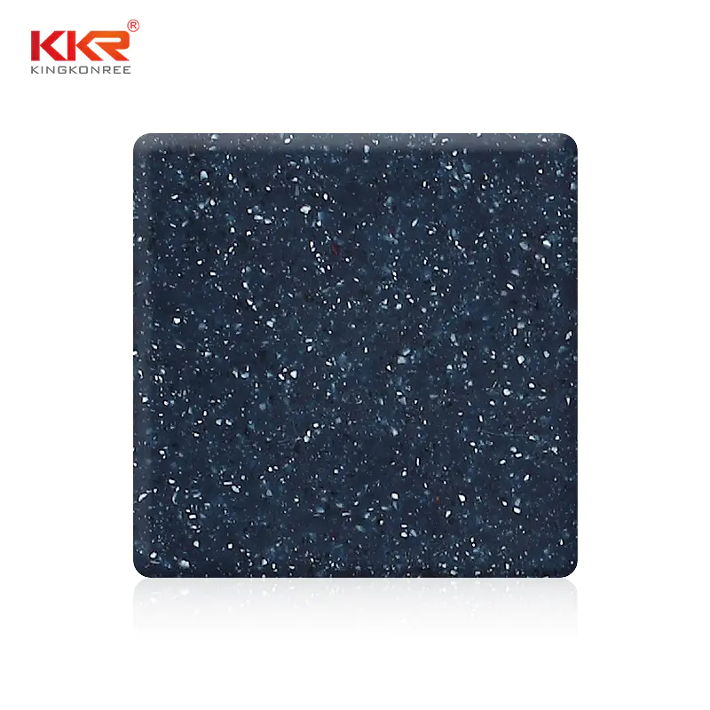 Blue Color With White Particle Acrylic Stone Solid Surface Sheet KKR-M1680