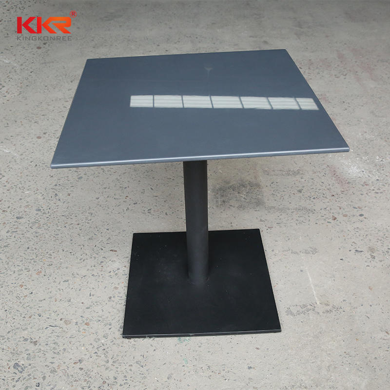 Solid surface furniture restaurant tables and chairs , round dinning table set , fast-food dinning table