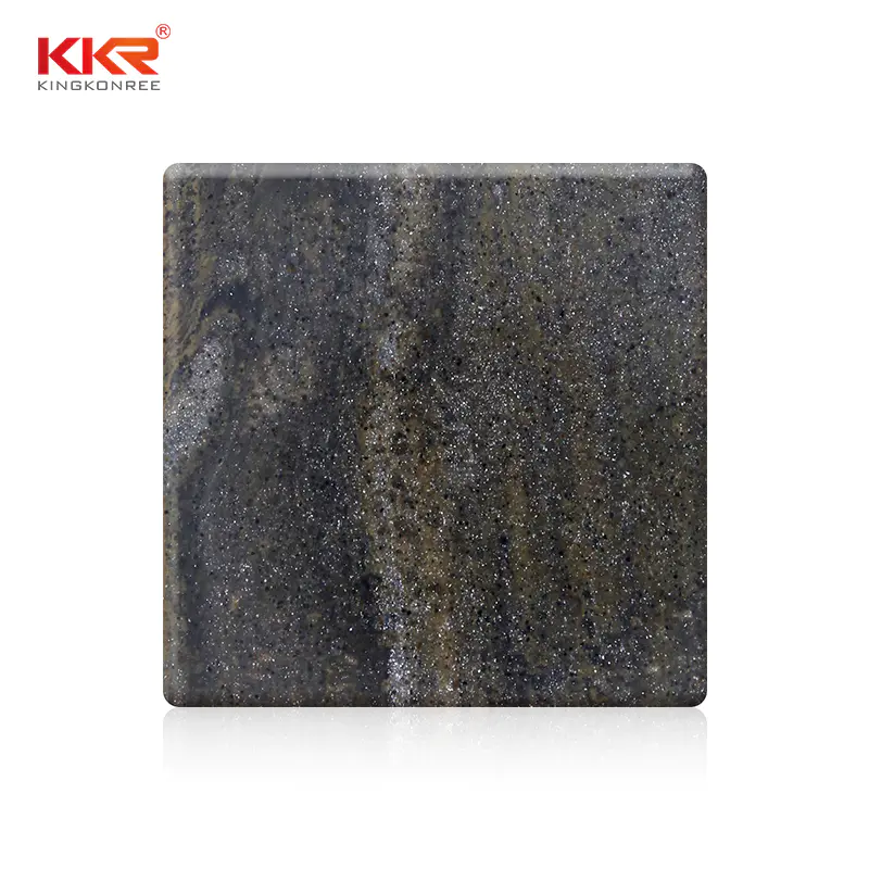 Stain resistant 100% texture acrylic solid surface sheets for kitchen countertop KKR-M8846