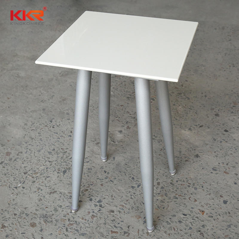 New design mini solid surface base / steel nest low tea coffee tables