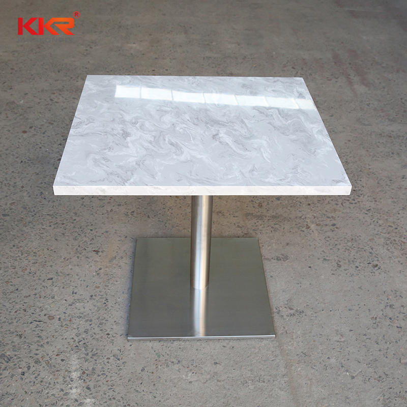 KKR Restaurant Modern Luxury Square / Round White Marble Table Top