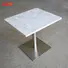 KKR Solid Surface durable luxury marble dining table bulk for indoor use