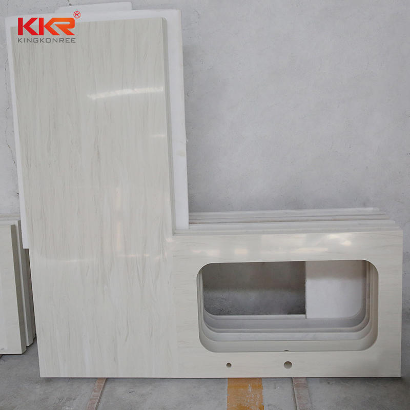 Customized pure white quartz kitchen countertops and vanity top