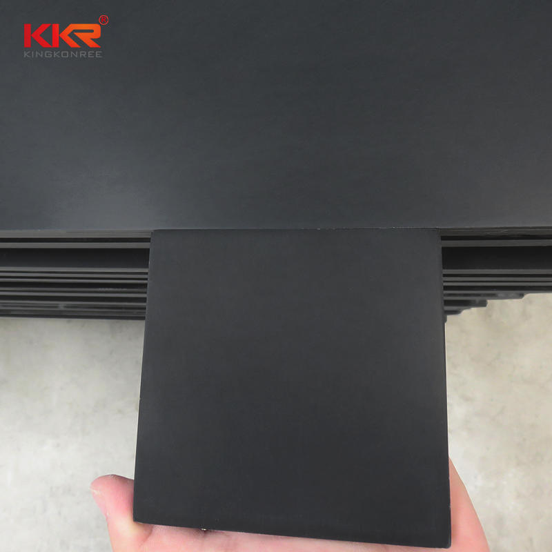 Made In China Black 100% Pure Acrylic Resin Solid Surface Sheets KKR-M1718