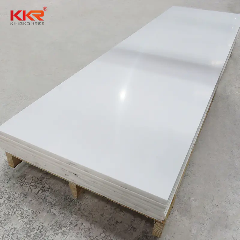 Customized marble resin stone pattern decorative board acrylic solid surface sheet twin-wall KKR-M8606