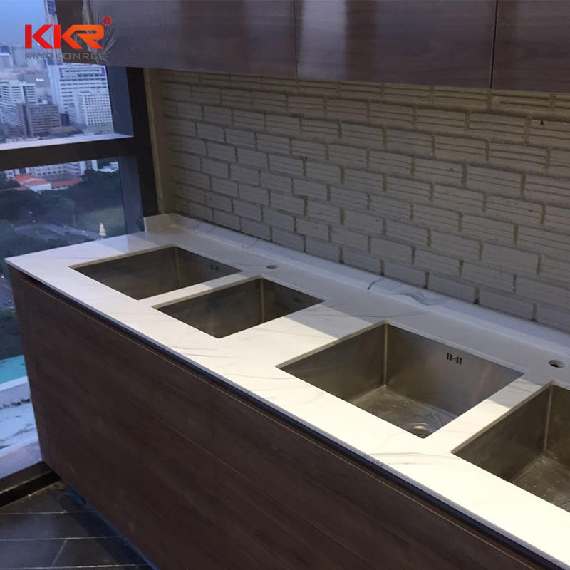 Customized Artificial Marble Acrylic Stone Solid Surface Kitchen Counter Top Bench Top-01