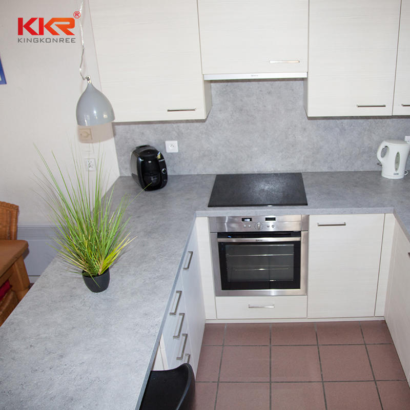 KKR modern acrylic solid surface durable artificial stone kitchen island countertop and worktop