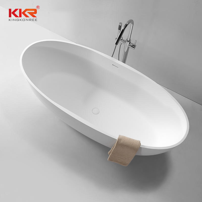 KKR New arrival oval design custom solid surface bathtub KKR-B097