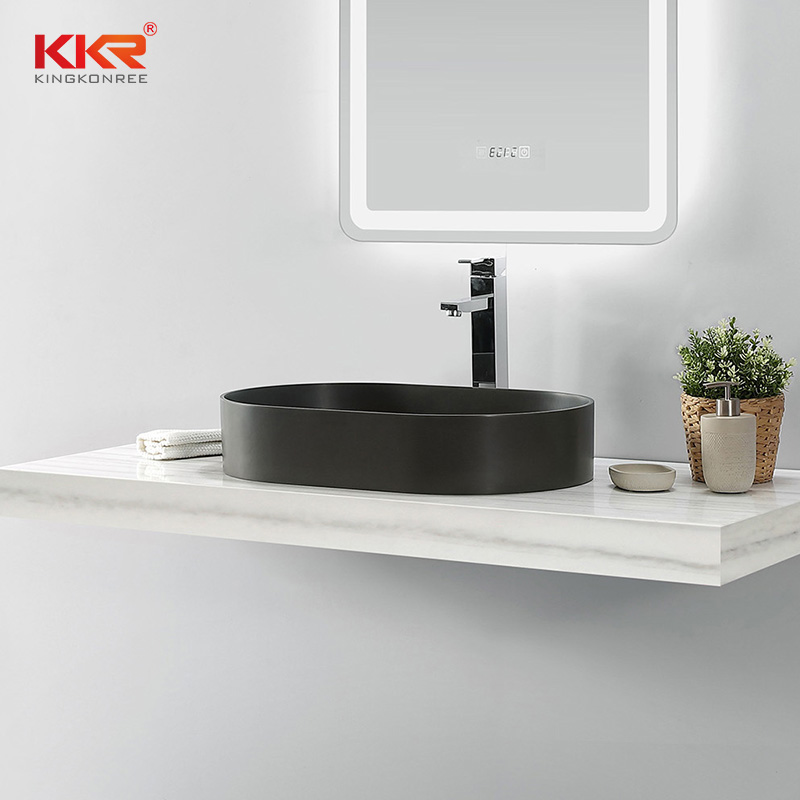 New Narrow Edge Design Gray particles Above Counter Wash Basin