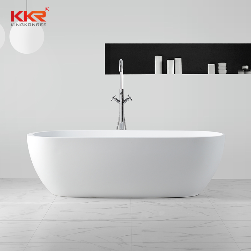 Standard Acrylic Solid Surface Gray Freestanding Bathtubs KKR-B027