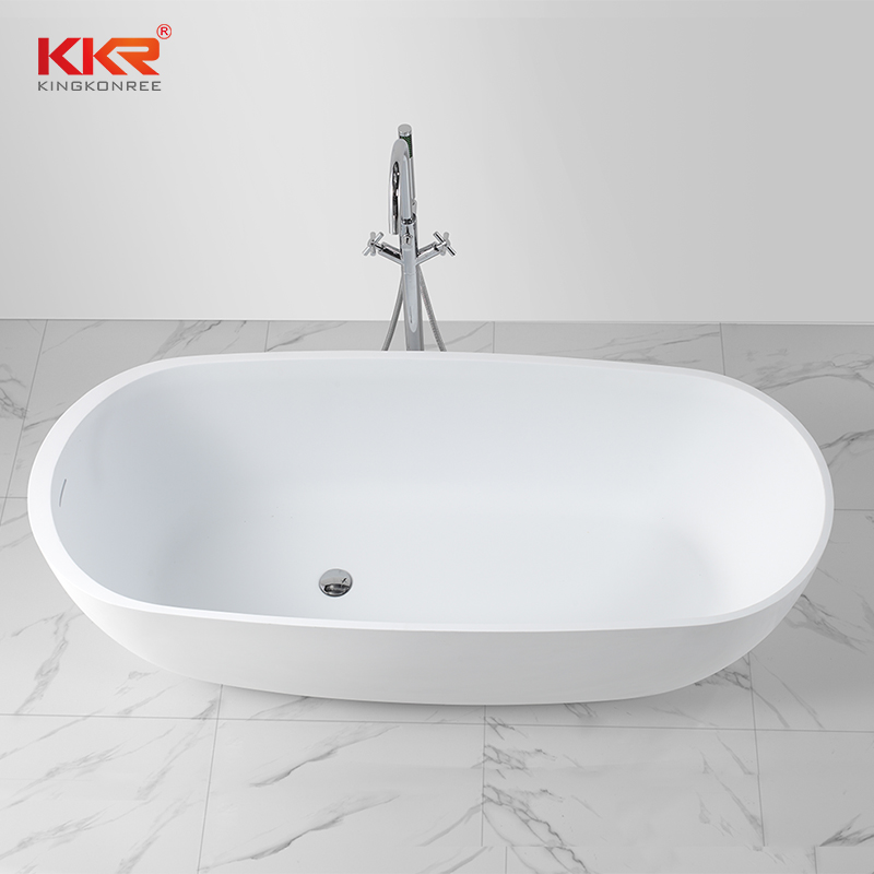 Standard Acrylic Solid Surface Gray Freestanding Bathtubs KKR-B027