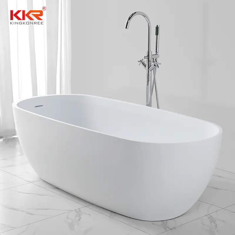 Standard Acrylic Solid Surface Gray Freestanding Bathtubs KKR-B027