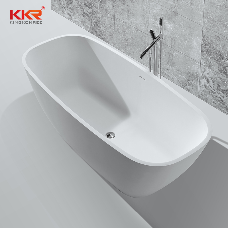 Custmized Modern Design Gray Solid Surface Bathtub KKR-B037