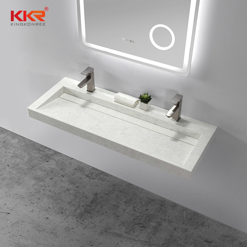 KKR Stone easily repairable small bathroom sink in good performance for worktops-1