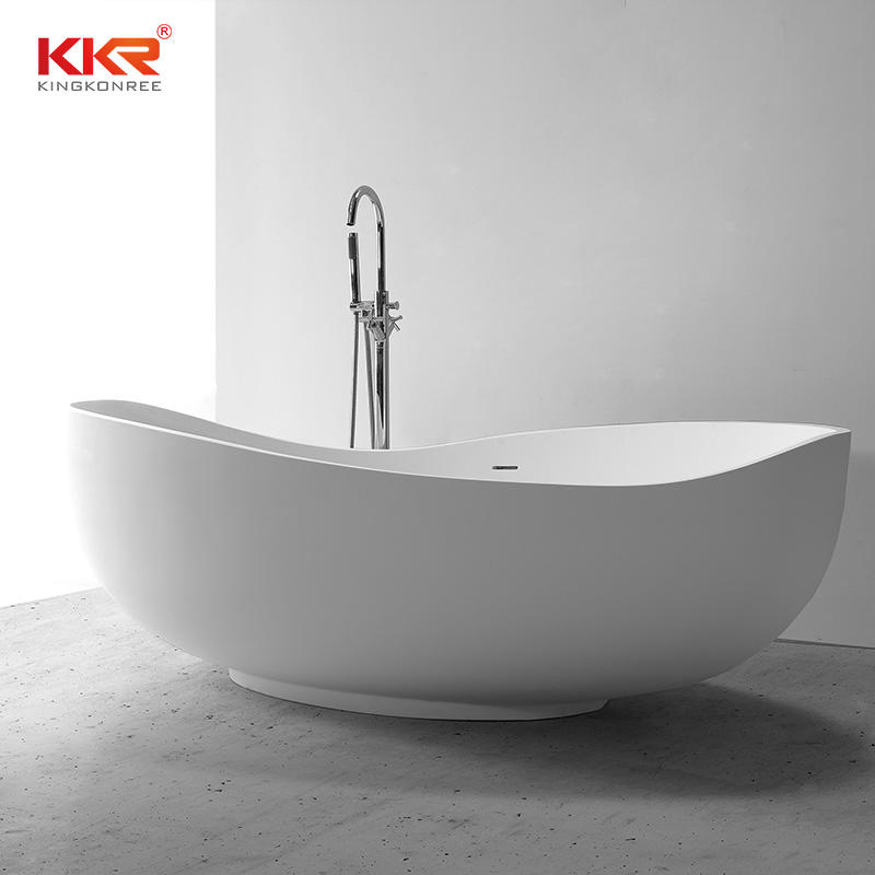 Newly Modern Freestanding White Solid Surface Shaped Bathtub