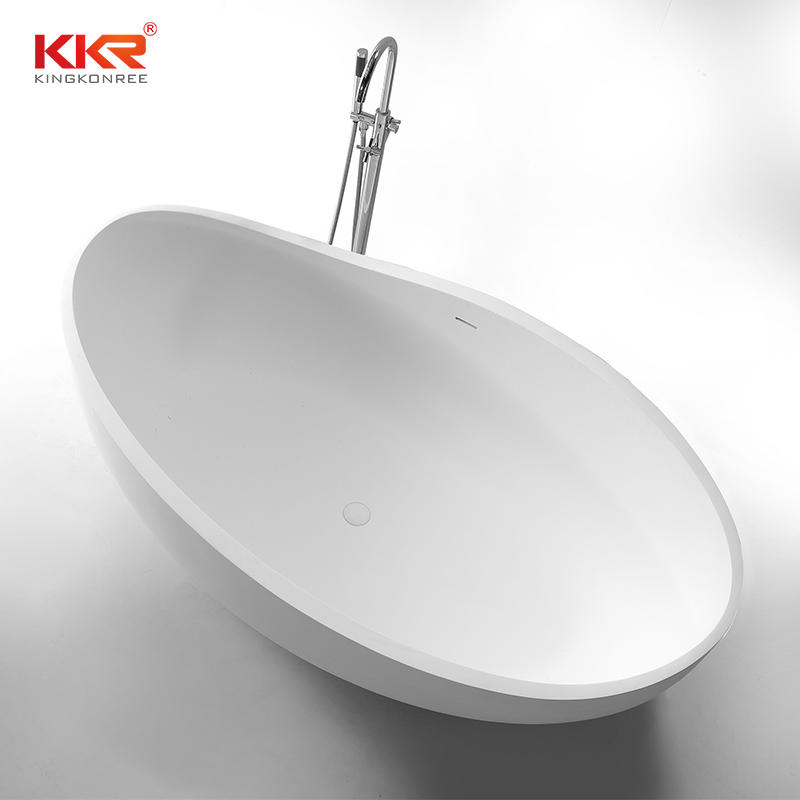 Newly Modern Freestanding White Solid Surface Shaped Bathtub